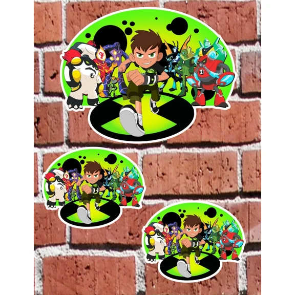 Ben 10 Aliens 5" And 3" Decal Stickers For Home, School, Auto, Skate, Laptop