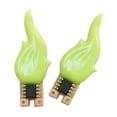 thumbnail image 2 of 2 uds luces de llama Mini lámparas decorativas prácticas multiusos de luz nocturna candelabros Verde, 2 of 8