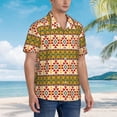 thumbnail image 2 of Lsque Aztec pattern Hawaiian Shirt for Men, Unisex Summer Beach Casual Short Sleeve Button Down Shirts-Small, 2 of 9