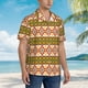 thumbnail image 3 of Balery Aztec Camisas hawaianas de manga corta para hombre, camisas playeras de corte holgado, camisas de vacaciones con botones,Large, 3 of 7