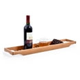 thumbnail image 3 of Bamboo Bathtub Rack Bathtub Tray Bathroom Shower Storage Rack for Shampoo Soap Razor, 3 of 8