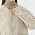 thumbnail image 3 of Women's Lightweight Quilted Jacket Long Sleeve Warm Oversized Coat Lined Jacket Women Womens Tall Size Jackets Light Jacket for Juniors Fitted Jacket Women Sweater Jacket Moms Jacket Womens Thin, 3 of 5
