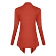 thumbnail image 4 of Women's Drape Front Open Cardigan Long Sleeve Irregular Women's plus Size Sweaters L, 4 of 4