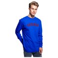 thumbnail image 2 of Daxton Retro Chicago Arch Font Long Sleeves T Shirt Soft Medium Weight Cotton, Royal Tee Red Font, 3XL, 2 of 2