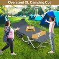 thumbnail image 3 of NAIZEA Oversized Folding Bed Cot with Mattress,Folding Camping Cot with Carry Bag, 78"L*32"W*18"H,Support 900lbs,Portable Rollaway Guest Sleeping Cot, 3 of 8