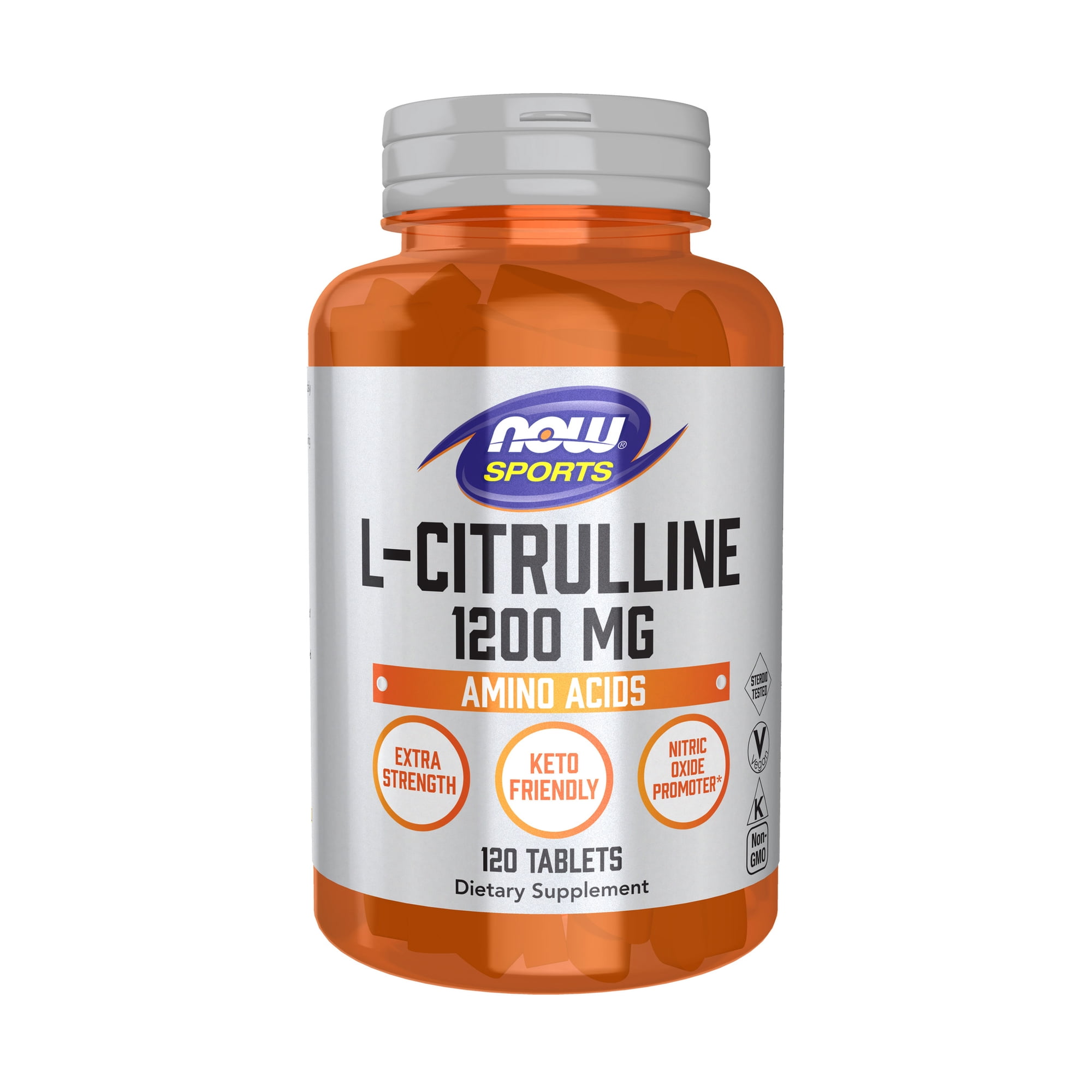 NOW Sports Nutrition, L-Citrulline, Extra Strength 1,200 mg, Amino Acid, 120 Tablets