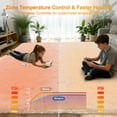 thumbnail image 5 of Wireless Heated Floor Mat 5x7, Electric Heated Rug with 6 Heat Settings & 2-10H Timer, Soft Plush Heating Mat Carpet Foot Warmer for Living Room Bedroom Office Game Room, Cream, 5 of 6