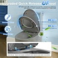 thumbnail image 5 of SUNRINX Light Gray One Piece Toilet With 17.1 ADA Comfort Chair Height Seat Elongated Toilets For Bathrooms, 1.1/1.6 GPF Water-Efficient Dual Flush System, Soft-Close Seat, 5 of 11