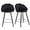 Black, variant on Velvet Counter Stools Set of 2 Modern 25.5" Counter Height Barstool with Petal Back & Gold Metal Ring Footrest  Upholstered Bar Chairs for Home Bar/Kitchen Island/Restaurant, Black