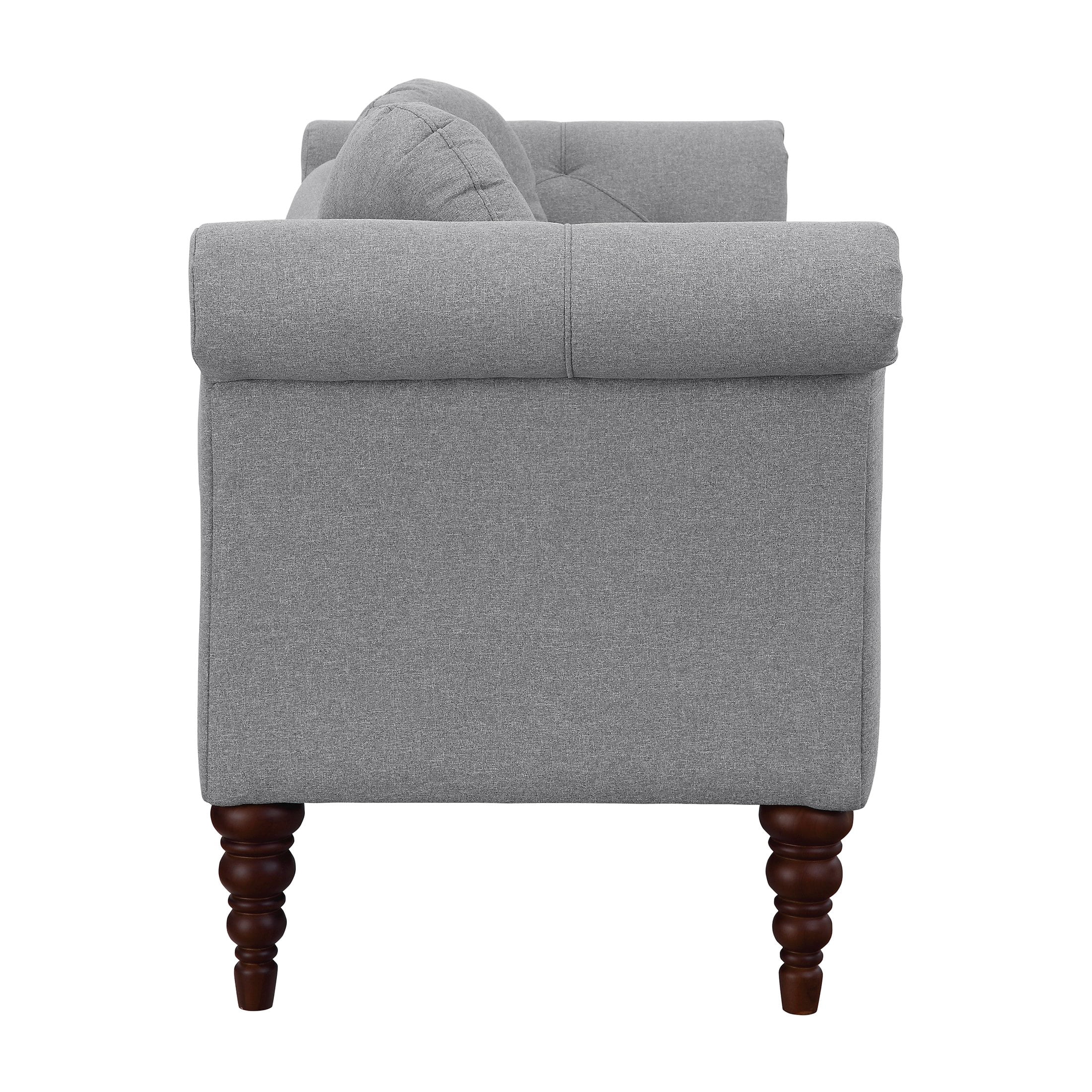OakvillePark Wildwood Fabric Upholstered Settee Sofa, Dove Gray