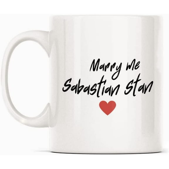 Marry Me Sabastian Stan Mug Gift, White Funny Sarcasm Coffee Cup Novelty