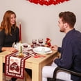 thumbnail image 5 of Valentine's Day Table Runner,Red Love Hearts Table Runner,Happy Valentine's Day Decor Kitchen Dining Table Settings 13x72 Inch, 5 of 6