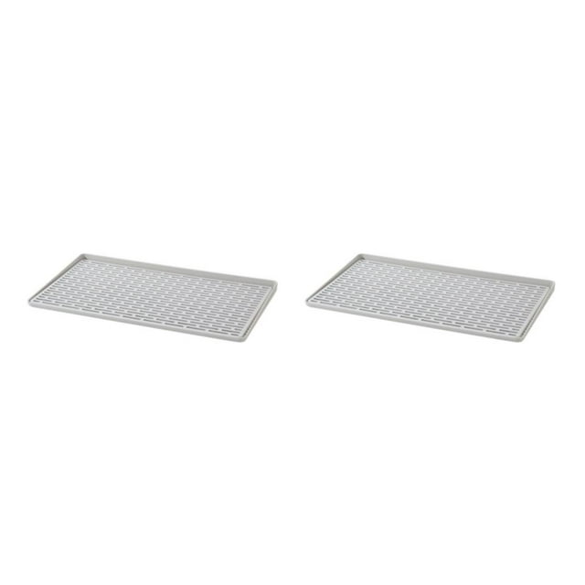 Decodeary Double Layer Water Drip Tray Holder Made With PP Plastic Convenient And Practical Safe And Reliable grey 2Set