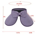 thumbnail image 5 of Women's Wide Brim Visor Hat with Bow Detail Adjustable Velcro Closure for Beach or Outdoor Protection - Purple, 5 of 6