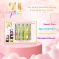 thumbnail image 2 of JUICY COUTURE OUI PLAY 4 PCS X 0.05 EAU DE PARFUM SPRAY SET FOR WOMEN: SWEET DIVA + SPARKLING REBEL + BLOOMING BABE + DECADENT QUEEN, 2 of 5