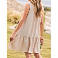 thumbnail image 4 of Women Dresses 2025 Spring Summer V-Neck Button Up Sleeveless Mini Sundress Tank Dresses with Pockets  L, 4 of 6