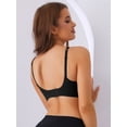 thumbnail image 2 of Unique Bargains Women's Wirefree Bra Comfortable Workout Push Up Bralettes Black XL, 2 of 6