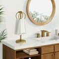 thumbnail image 3 of 17" Brushed Gold Free Standing Towel Rack Bracket, Double Towel Ring Hand Towel Stand Holder, Bathroom Hardware Accessories Set Towel Bar for Bathroom Vanities and Kitchen Countertops, 3 of 16