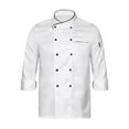 thumbnail image 1 of zdhoor Unisex Mens Womens Double-Breasted Chef Coat Cooks Jacket Chef Works Kitchen Cooking Uniform White Long Sleeve M, 1 of 6