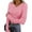 c03Pink, variant on JGGSPWM Deep V Neck Long Sleeve Shirts for Women Ribbed Knit Going Out Tops Fitted Casual Basic Tee Fashion Spring Fall Clothes Gray L