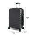 thumbnail image 4 of iFLY Valise Rigide Fibertech, Ensemble de 3-Pièces avec Doubles Roulettes, Noir, 4 of 9