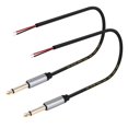thumbnail image 1 of Hiebee Reemplazo De Enchufe Macho De 6,35 Mm A Cable Desnudo Extremo Abierto Ts 2 Polos Mono 1/4"" 6,35 Mm Conector Jack Cable De Audio Para Reparación De Cable De Altavoz De Micrófono (Paquete De 2 1, 1 of 5