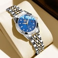 thumbnail image 3 of OPK Watches for Women Stainless Steel Fashion Dress Luxury Big Large Face Waterproof Quartz Analog Female Watches with Date Ladies Watch Reloj para Mujer (Gold/Blue/Black Dial), 3 of 11