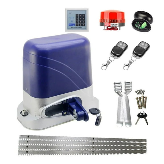 Automatic Electric Gate Opener For 1300KG Sliding Gate Door Garage Operator With 4m Steel Racks Remote Gear Motor Actuator