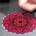 thumbnail image 2 of A Symmetrical Mandala Design Featuring Red And Pink Petals on A White Background_01 Round Area Rugs for Bedroom Living Room, 5FT Soft Indoor Circle Carpets, Carpet Home Decor Floor Mat, 2 of 6