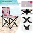 thumbnail image 4 of 600D Oxford Camping Chair Portable Foldable Chair Supports 220 lbs for Picnic, Fishing, Backpacking Watercolor Sparkling Cherries, 4 of 8