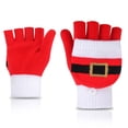 thumbnail image 1 of Gants Sans Doigts Mode Gants Demi-Doigts Doux Gants à Rabat pour Noël, 1 of 8