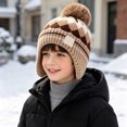thumbnail image 2 of mgoYE Kids Winter Beanie Hat with Ear Flaps, Knitted Pom Pom Design, Fleece Lined, Warm Winter Hat for Boys and Girls, 2 of 5