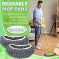 thumbnail image 3 of 12 PCS Mop Pad Compatible Swiffer Sweeping Mop Reusable Washable Mop Cloth Wet and Dry Mop Pad Dusting Mop Cloth Refill Mop Cover for Hardwood Floor C, 3 of 4
