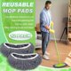 thumbnail image 3 of 12 PCS Mop Pad Compatible Swiffer Sweeping Mop Reusable Washable Mop Cloth Wet and Dry Mop Pad Dusting Mop Cloth Refill Mop Cover for Hardwood Floor C, 3 of 4