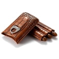 thumbnail image 1 of CHUANK ury Portable 3 Holder Cigar Case Set with Cigar Cutter  Great Cigar Travel Case Gift for Men, 1 of 4