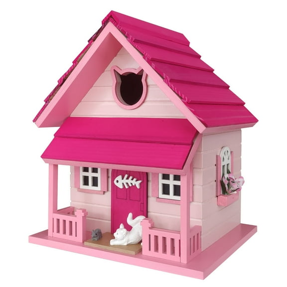 Kitty Cottage Birdhouse - Pink