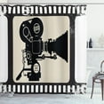 thumbnail image 1 of Ambesonne Movie Theater Shower Curtain, Film Frame Deisgn, 69"Wx84"L, Dark Taupe Beige Black, 1 of 3