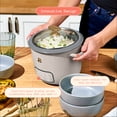 thumbnail image 5 of Beautiful 6-Cup Cooked, 3-Cup Uncooked Digital Electric Rice and Grain Cooker with Glass Lid, Porcini Taupe by Drew Barrymore, 5 of 12