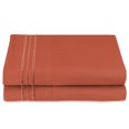 thumbnail image 2 of Clara Clark Pillow Cases Premier 1800 Microfiber Collection Pillow Case Set Of 2 Pieces, King Size, Orange Rust, 2 of 7