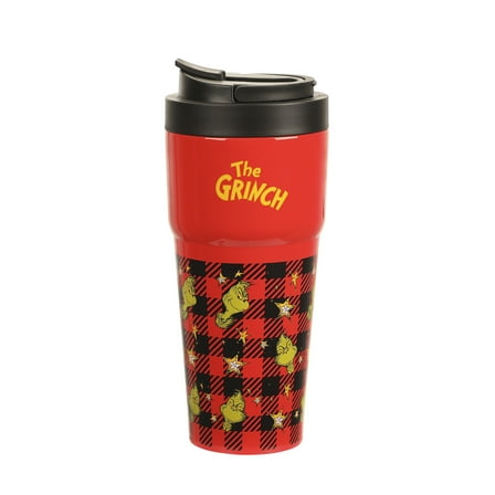 The Grinch 27 Oz. Stainless Steel Travel Coffee Tumbler With Flip-Top Lid