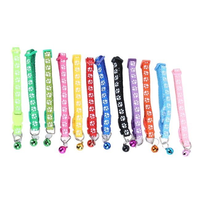 Collares Para Mascotas Con Estampado De Pata, Collares Para Perros Reflectantes Respetuosos Con La Piel, 24 Piezas Con Campana Para Entrenamiento