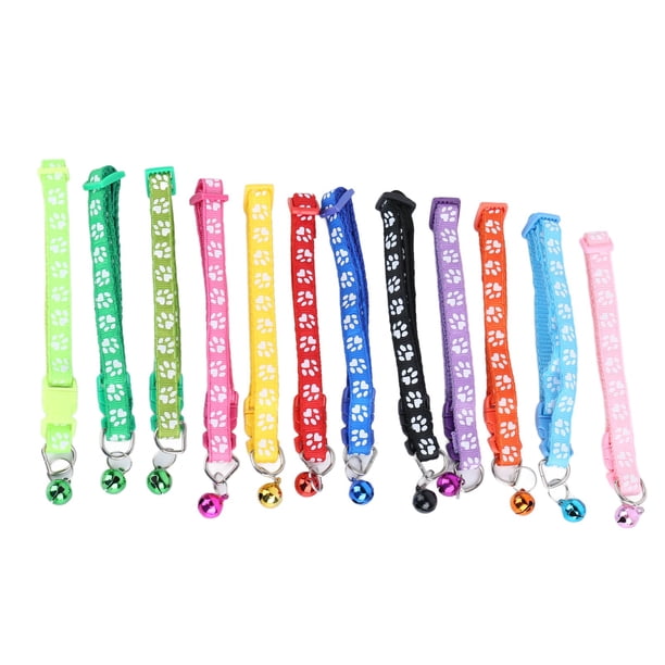 Collares Para Mascotas Con Estampado De Pata, Collares Para Perros Reflectantes Respetuosos Con La Piel, 24 Piezas Con Campana Para Entrenamiento