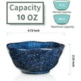 thumbnail image 2 of Starry Blue Ceramic Small Dessert Bowls Set - 10 oz, 6 Pieces, Microwave Oven Dishwasher Safe, 2 of 6