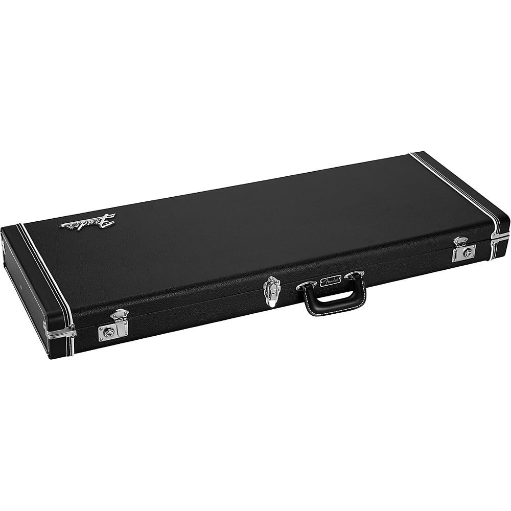 Fender Electric Guitar Wood Case Classic Series Soft Crushed Acrylic Fleece Interior Lining, Black