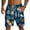 Light Blue_004, variant on Domuza Mens Hawaiian Beach Shorts Elastic Waist Drawstring Lightweight Summer Vacation Casual Shorts with Pocket White S