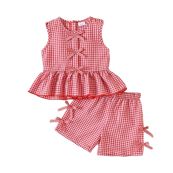 Girls Sweatsuit Set Toddler Baby Girl Summer Clothes Cotton Ruffled Sleeve Shirt Tops and Shorts Set Outfits 12Months-4T