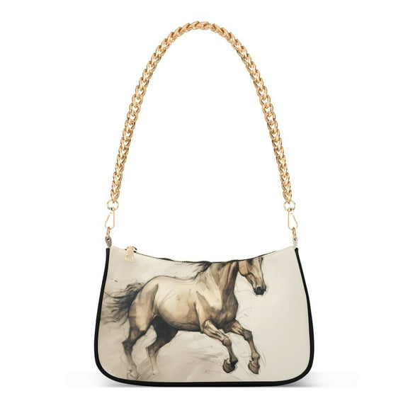HorseWomen Small Shoulder Bag Crossbody Tote Hobo Bags Purse Clutch Handbags with Chain Strap for Women