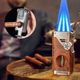 thumbnail image 3 of Yooshoverk Quad Jet Lighter - 4 Flame Butane Torch for Outdoor Use - Windproof Cooking Welding Ignition - Ergonomic Grip (Refillable), 3 of 6