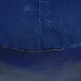thumbnail image 2 of Round Shaped Goat Leather Handmade Eco-Friendly Blue Pouf - Round Shape Pouf, 16" x 16" x 16", Plain Solid Pouf, Goat Leather Pouf, Recycled Foam with Fibre Fill Stuffed Pouf, Leather Seating Pouf, 2 of 8