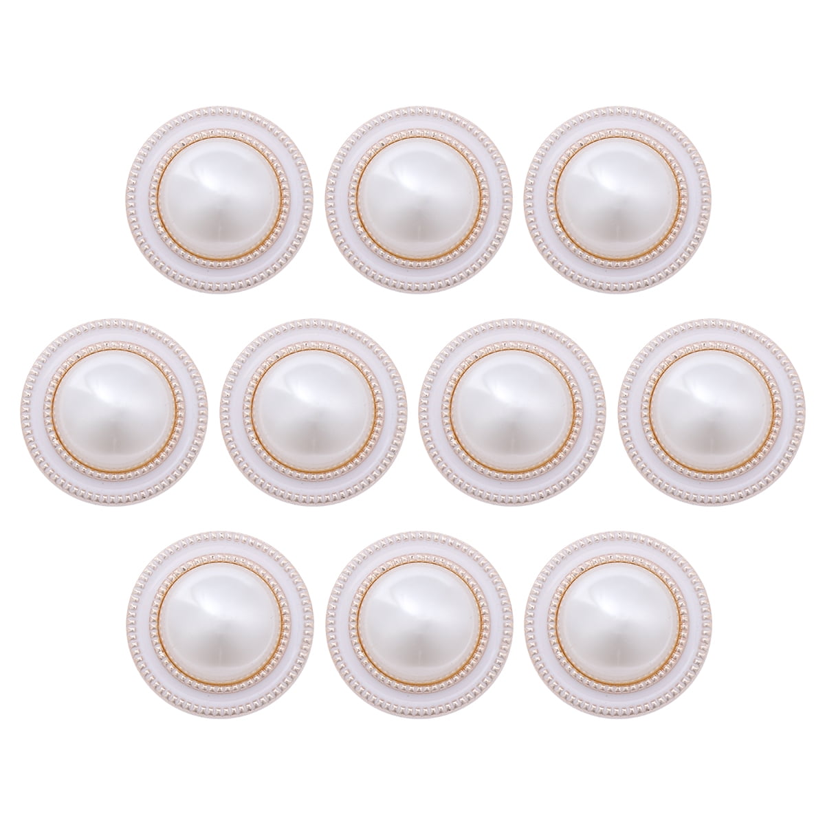 10pcs Round Shaped Button Pearl Handcraft Tools Coat Clothes Button DIY Sewing Buttons for Decor Use (9#Pattern, 34l=21., Size: 2.1